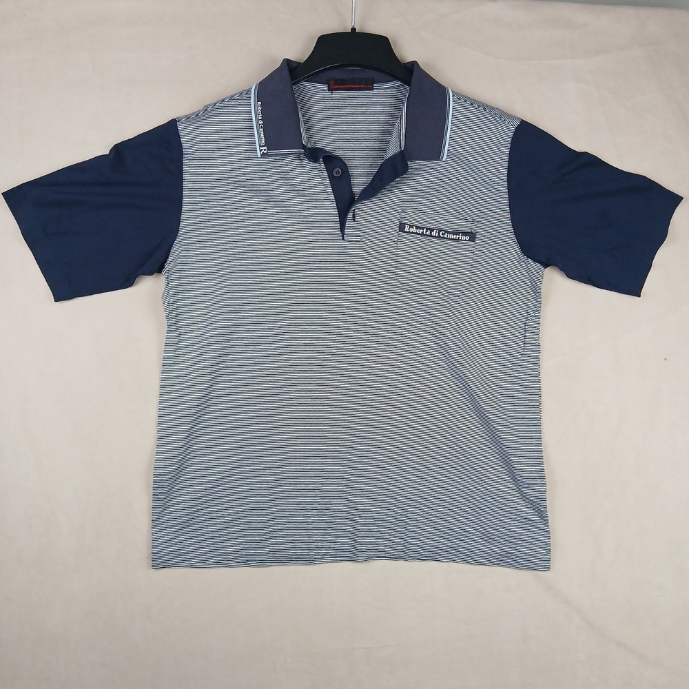 Roberta Di Camerino Small Mens Polo Shirt Italy Boxy 21x25 Cropped
